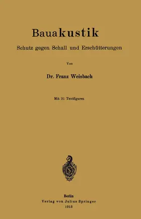 Weisbach |  Bauakustik | Buch |  Sack Fachmedien