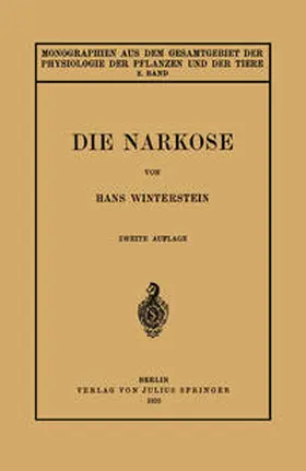 Winterstein / Czapek / Gildmeister |  Die Narkose | eBook | Sack Fachmedien