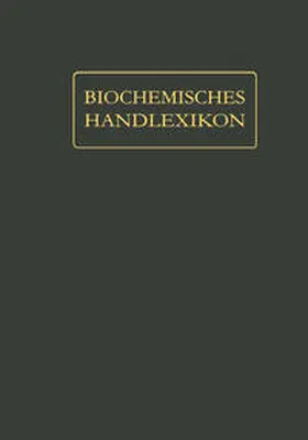 Langenbeck / Waser / Zemplén |  Biochemisches Handlexikon | eBook | Sack Fachmedien
