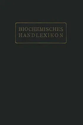 Zemplén / Abderhalden |  Biochemisches Handlexikon | eBook | Sack Fachmedien