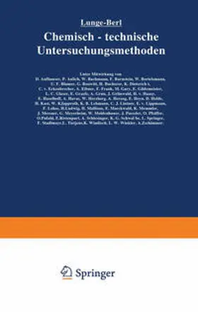 Lunge / Dietrich / Eckenbrecher |  Lunge-Berl Chemisch-technische Untersuchungsmethoden | eBook | Sack Fachmedien
