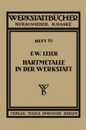 Leier / Haake | Hartmetalle in der Werkstatt | E-Book | www.sack.de