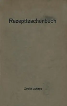 Harms / Hildebrand / Otto | Rezepttaschenbuch (nebst Anhang) | E-Book | www.sack.de