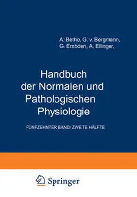 Bethe / Bergmann / Embden |  Arbeitsphysiologie II Orientierung. Plastizität Stimme und Sprache | eBook | Sack Fachmedien