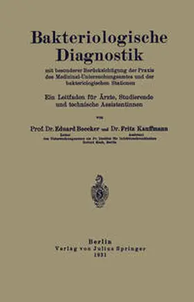 Böcker / Kauffmann |  Bakteriologische Diagnostik | eBook | Sack Fachmedien
