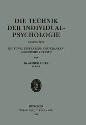 Adler | Die Technik der Individualpsychologie | E-Book | www.sack.de