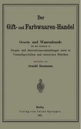 Baumann | Der Gift- und Farbwaaren-Handel | E-Book | www.sack.de