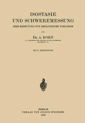 Born |  Isostasie und Schweremessung | eBook | Sack Fachmedien
