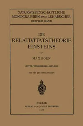 Born |  Die Relativitätstheorie Einsteins und Ihre Physikalischen Grundlagen | eBook | Sack Fachmedien
