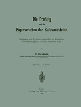 Burchartz | Die Prüfung und die Eigenschaften der Kalksandsteine | E-Book | sack.de
