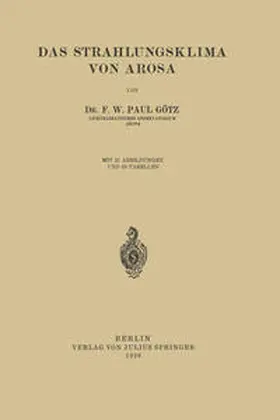 Götz | Das Strahlungsklima von Arosa | E-Book | sack.de