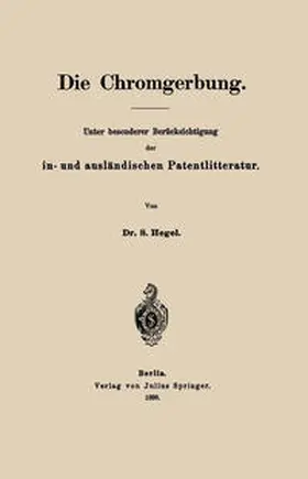 Hegel |  Die Chromgerbung | eBook | Sack Fachmedien