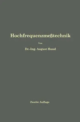 Hund |  Hochfrequenzmeßtechnik | eBook | Sack Fachmedien