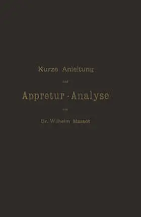 Massot | Kurze Anleitung zur Appretur-Analyse | E-Book | www.sack.de