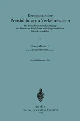 Merkert |  Kernpunkte der Preisbildung im Verkehrswesen | eBook | Sack Fachmedien