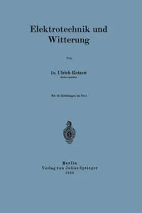 Retzow |  Elektrotechnik und Witterung | eBook | Sack Fachmedien