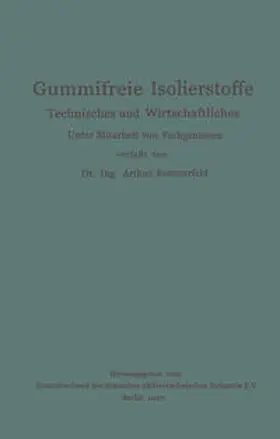 Sommerfeld |  Gummifreie Isolierstoffe | eBook | Sack Fachmedien