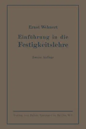 Wehnert |  Einführung in die Festigkeitslehre | eBook | Sack Fachmedien