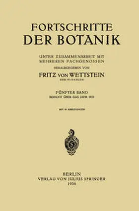 Wettstein |  Fortschritte der Botanik | eBook | Sack Fachmedien
