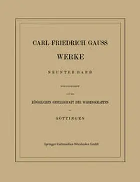 Gauß | Carl Friedrich Gauss Werke | E-Book | www.sack.de