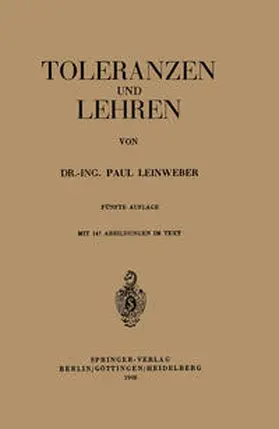 Leinweber |  Toleranzen und Lehren | eBook | Sack Fachmedien