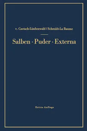 Czetsch-Lindenwald / Schmidt-La Baume |  Salben · Puder · Externa | eBook | Sack Fachmedien