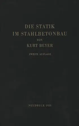 Beyer | Die Statik im Stahlbetonbau | E-Book | www.sack.de