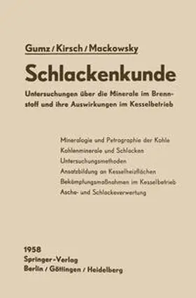 Gumz / Kirsch / Mackowsky |  Schlackenkunde | eBook | Sack Fachmedien
