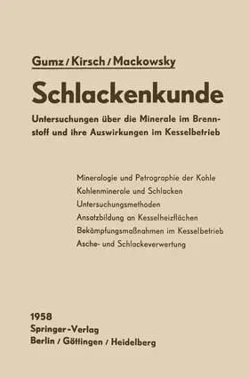 Gumz / Kirsch / Mackowsky | Schlackenkunde | Buch | 978-3-642-92726-3 | www.sack.de