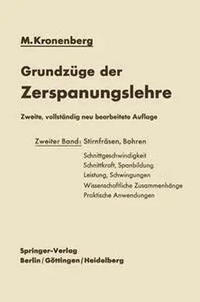 Kronenberg | Grundzüge der Zerspanungslehre | E-Book | www.sack.de