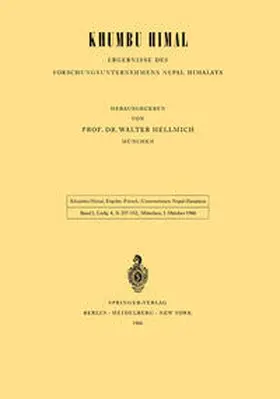 Hellmich |  Khumbu Himal - Ergebnisse des Forschungsunternehmens Nepal Himalaya | eBook | Sack Fachmedien