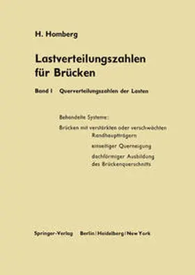 Homberg |  Lastverteilungszahlen für Brücken | eBook | Sack Fachmedien