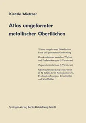 Kienzle / Mietzner |  Atlas umgeformter metallischer Oberflächen | eBook | Sack Fachmedien