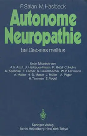Strian / Haslbeck |  Autonome Neuropathie bei Diabetes mellitus | eBook | Sack Fachmedien