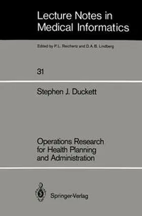 Duckett |  Operations Research for Health Planning and Administration | eBook | Sack Fachmedien
