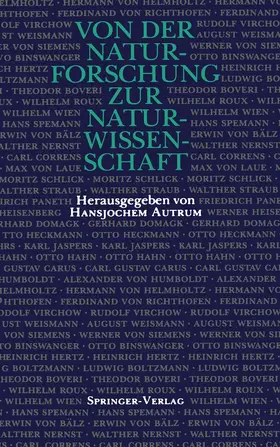 Autrum |  Von der Naturforschung zur Naturwissenschaft | Buch |  Sack Fachmedien