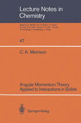 Morrison |  Angular Momentum Theory Applied to Interactions in Solids | eBook | Sack Fachmedien