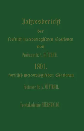 Müttrich |  Jahresbericht über die Beobachtungs-Ergebnisse | Buch |  Sack Fachmedien