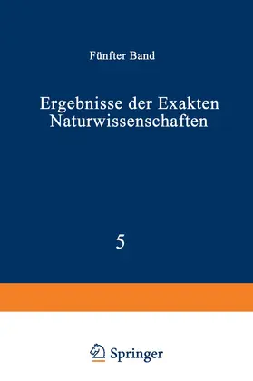 Schriftleitung der "Naturwissenschaften" |  Ergebnisse der Exakten Naturwissenschaften | Buch |  Sack Fachmedien