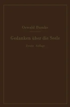 Bumke | Gedanken über die Seele | Buch | 978-3-642-93935-8 | www.sack.de