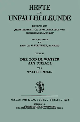Gmelin |  Der Tod im Wasser als Unfall | Buch |  Sack Fachmedien