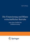 Prion |  Die Finanzierung und Bilanz wirtschaftlicher Betriebe | Buch |  Sack Fachmedien