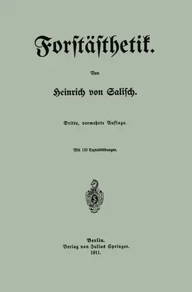 Salisch | Forstästhetik | Buch | 978-3-642-94093-4 | www.sack.de