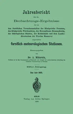 Müttrich |  Jahresbericht über die Beobachtungs-Ergebnisse | eBook | Sack Fachmedien