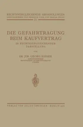 Eisser / Titze / Wolff |  Die Gefahrtragung beim Kaufvertrag | eBook | Sack Fachmedien