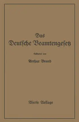 Brand |  Das Deutsche Beamtengesetz (DBG) | eBook | Sack Fachmedien