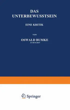 Bumke | Das Unterbewusstsein | E-Book | www.sack.de