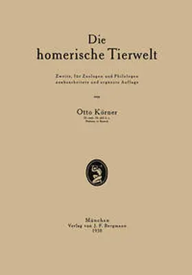 Körner | Die homerische Tierwelt | E-Book | www.sack.de