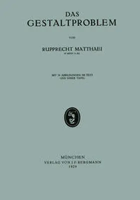 Matthaei |  Das Gestaltproblem | eBook | Sack Fachmedien