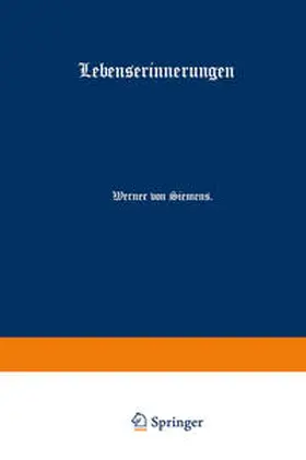 Siemens |  Lebenserinnerungen | eBook | Sack Fachmedien